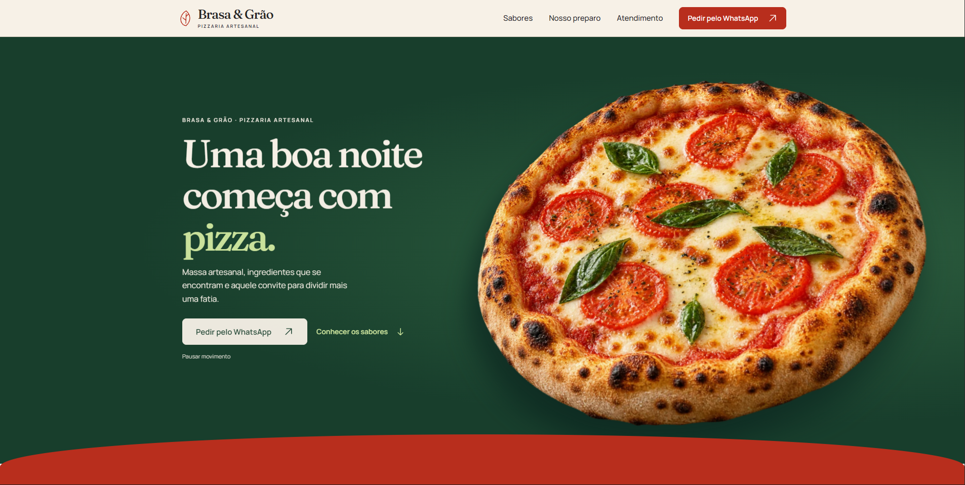 Brasa & Grão / modelo de pizzaria
