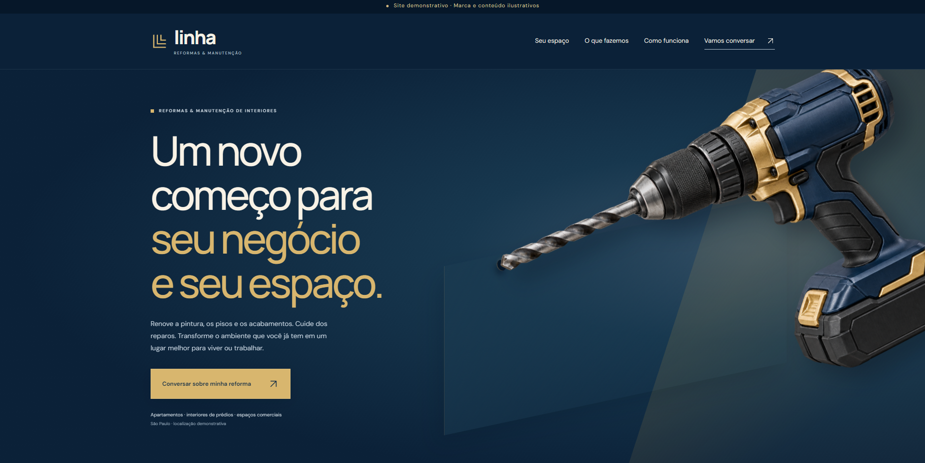 Linha — Reformas · Serviços